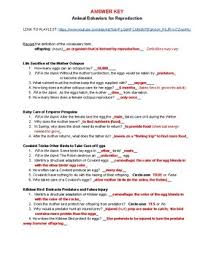 Animal Behaviors For Reproduction Films Worksheet Distance Learning Remote