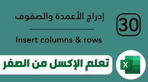 إضافة صفوف وأعمدة جدول أو حذفه Column Ala