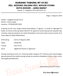 21 contoh cerpen bahasa sunda lengkap dengan unsur intrinsik dan amanatnya. Contoh Surat Resmi Bahasa Sunda Rapat Osis Berbagi Contoh Surat