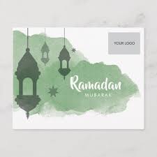 Ramadan Corporate Postcard Green Zazzle Com In 2021 Postcard Ramadan Custom Holiday Card