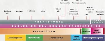 Una Linea Del Tiempo Sobre Como Fueron Avanzando Las Anos A Medida Del Tiempo Prehistoria Linea Del Tiempo Eje Cronologico Historia