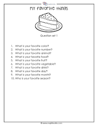 20 Questions Speaking Challenge My Favorite Things English Unite