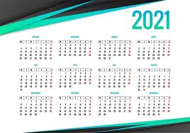 Consulta las fechas de los cambios de fase lunar. Premium Vektor Wandkalender 2021 Vorlage