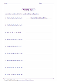 Pattern Worksheets Number Patterns Worksheets Pattern Worksheet Math Worksheets