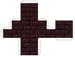 Papercraft Nether Brick Stairs Fixed Minecraft Crafts Paper Crafts Minecraft Printables