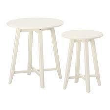 The guitar pick shaped table tops are mdf with a walnut oak veneer and paired with matte black metal legs. Kragsta Nesting Tables Set Of 2 White Ikea Nesting Tables Ikea Coffee Table