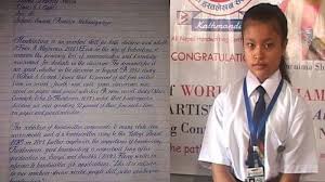 Foto tersebut pertama kali diunggah oleh media sosial. Gadis 8 Tahun Ini Disebut Punya Tulisan Tangan Tercantik Sedunia Malah Dikira Pakai Komputer Tribunnews Com Mobile