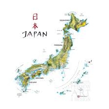 日本地図 水彩イラスト 日本 日本 日本 東京 北海道 本州 四国 九州 沖縄諸島 都市名 地図 ウォールアート ポスター - Etsy 日本