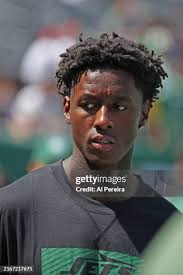 Tariq Castro-Fields of the Washington Commanders defends in coverage...  News Photo