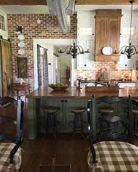 Amazing Kitchens Design Ideas With A Brick Wall 07 Home Kitchens Country Kitchen Brick Kitchen