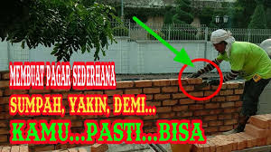 Menghitung volume dinding 1 rumah dalam m2. Cara Membuat Pagar Rumah Menggunakan Bata Merah 4k Youtube