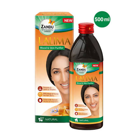 Buy Zandu Lalima Blood Purifier Syrup for Glowing Skin (500ml)