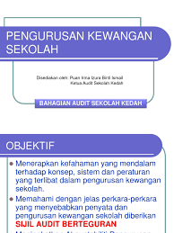 Latihan pengurusan kewangan yang dirancang, dilaksanakan. Pengurusan Kewangan Sekolah