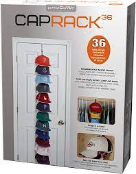 Amazon Com Perfect Curve Cap Rack System 36 Baseball Cap Organizer 12 Clips Hold Up To 36 Caps Black Home Kitchen Cap Rack Cap Organizer Racking System