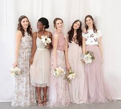 Pin By Sasha Bartashnik On Sasha S Wedding Different Bridesmaid Dresses Floral Bridesmaid Dresses Bridesmaid