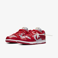 Off White X Nike Dunk Low University Red Grailify Sneaker Releases In 2020 Nike Dunks Nike Dunk Low Dunk Low