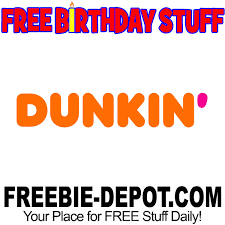 Dunkin donuts sells doughnuts, coffee, breakfast sandwiches and other breakfast food to get your morning started notify when price drops Free Birthday Stuff Dunkin Freebie Depot