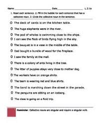 Collective Nouns Assessment Collective Nouns Nouns Assessment