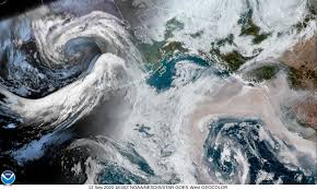 The caldor fire burning in northern california exploded overnight and is now burning more than 53 the national oceanic and atmospheric administration tweeted a satellite video of the wildfire that. Here S What The West Coast Fires Smoke Looks Like From Space Time