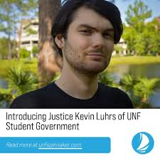 Sworn in as one of the University of North Florida (UNF) Student  Government's (SG) Associate Justices, Kevin Luhrs' history with SG is a  long and diverse one. ⁠ ⁠ A recent graduate