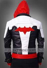 Batman Arkham Knight Red Hood Leather Jacket With Vest Hooded Jacket Men Batman Arkham Knight Red Hood Jackets