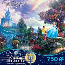 Thomas kinkades work can be found in many homes and galleries around the join the puzzle club and receive a new jigsaw puzzle every month as long as your membership is active. Thomas Kinkade Disney Dreams Cinderella Wishes Upon A Dream Puzzle 750 Pieces Ceaco
