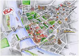 Physische karte von lettland, lettland reliefkarten. Map Of Riga Lettland Litauen Estland