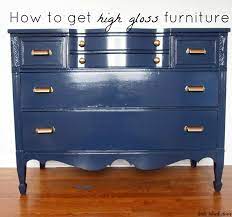 Let it dry, then you're ready to paint! Little Black Door High Gloss Dresser Tutorial High Gloss Furniture Painting Wood Furniture Refinishing Furniture