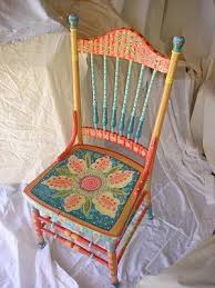 Painting It Finished Chairs Painted Chairs Painted Wooden Chairs Funky Painted Furniture