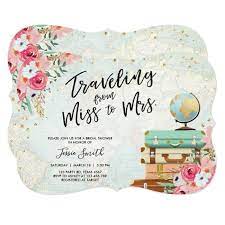 Create Your Own Invitation Zazzle Com In 2021 Travel Theme Bridal Shower Diy Bridal Shower Gifts Travel Bridal Showers