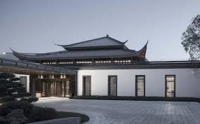 the lobby reconstruction of shaoxing hotel we choose the four slope double eave roof in a certain s traditional building house architecture design architecture