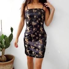 Lilipearl Black Satin Silk Dragon Chinese Print Mini Bodycon Dress Uk 10 12 14 Chinese Silk Dress Bodycon Dresses Uk Fashion