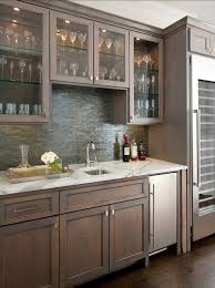 Backsplash Is Weave Glass 1 4 Offset In Shadow The Sink Is Just A Plain Jane Stainless Undercount In A 15 15 Size And Count Wet Bar Designs Bars For Home Home