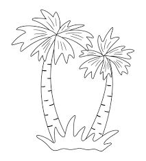 contorno de palmeira de vetor. ilustração a preto e branco de planta  exótica tropical engraçada. página para colorir divertida para crianças.  clipart de verão na selva 7148259 Vetor no Vecteezy