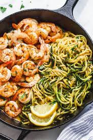 Lemon Garlic Butter Shrimp Recipe With Zucchini Noodles Recipe Shrimp Recipe Healthy Recipes Food Recipes
