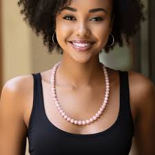 Rose Quartz Necklace, Boho Necklace