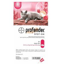 Profender for cat's most common adverse reactions reported are licking and excessive grooming at the treatment site, which can cause hypersalivation or vomiting. Profender Spot On For Large Cats Over 5kg 11lbs And Up To 8kg 17lbs Single Tube Pack Fruugo No