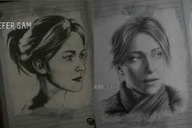 Schizzi di volti dei personaggi