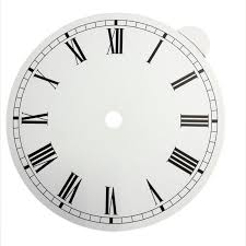 Die uhr ist ein messgerät, das den aktuellen zeitpunkt anzeigen kann oder eine zeitspanne misst. Zifferblatt Weiss Fur Uhren Wanduhren Romische Zahlen