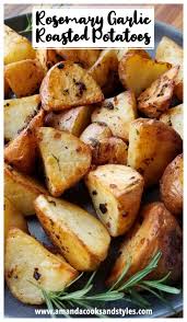 Roasted Rosemary Garlic Potatoes Recipe Rosemary Garlic Potatoes Fresh Rosemary Recipes Garlic Roasted Potatoes