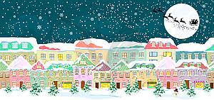 Affordable and search from millions of royalty free images, photos and vectors. City In Winter On Christmas Eve Vector Eps Clipart