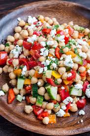 Greek Chickpea Salad Recipe Vegetarian And Gluten Free Recipe Greek Chickpeas Greek Chickpea Salad Vegetarian Salad Recipes