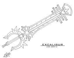 123 free excalibur sheets, pages and pictures from album movies for kids and familly, to color online or to print out. Excalibur Keyblade By Lorddragonmaster On Deviantart