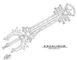 123 free excalibur sheets, pages and pictures from album movies for kids and familly, to color online or to print out. Excalibur Keyblade By Lorddragonmaster On Deviantart