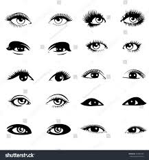 Black And White Eye Drawing Simple Beautiful Woman Eyes Vector Illustration Ink Drawing Black And White Set Eye Drawing Simple Vector Illustration Drawings