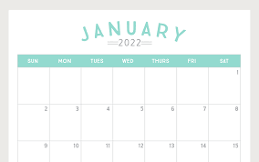 free printable 2022 calendar