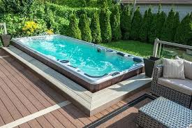Building Your Swim Spa Into A Deck Can Be Great Way To Get The Inground Spas Adelaide Install Ideas Hot Tub Swim Spa Swim Spa Landscaping Swim Spa