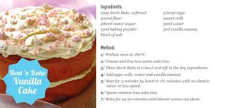 Beat N Bake Vanilla Cake Stork Recipes Just Cakes Homemade Cakes