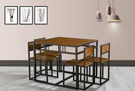 Kitchen table with built in leaf plus 4 chairs. Westwood Kompakt Kuche Esstisch Und 4 Stuhle Platzsparend Set Home Ds15 Ebay