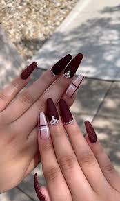 Curso De Unhas De Fibra Online Passo A Passo O Mais Top Do Momento Nails Design With Rhinestones Red Wedding Nails Fall Acrylic Nails